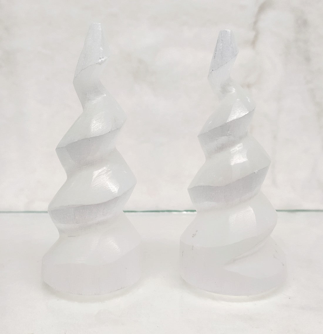 Polished Selenite Spiral Point, Selenite Crystal Spiral Tower