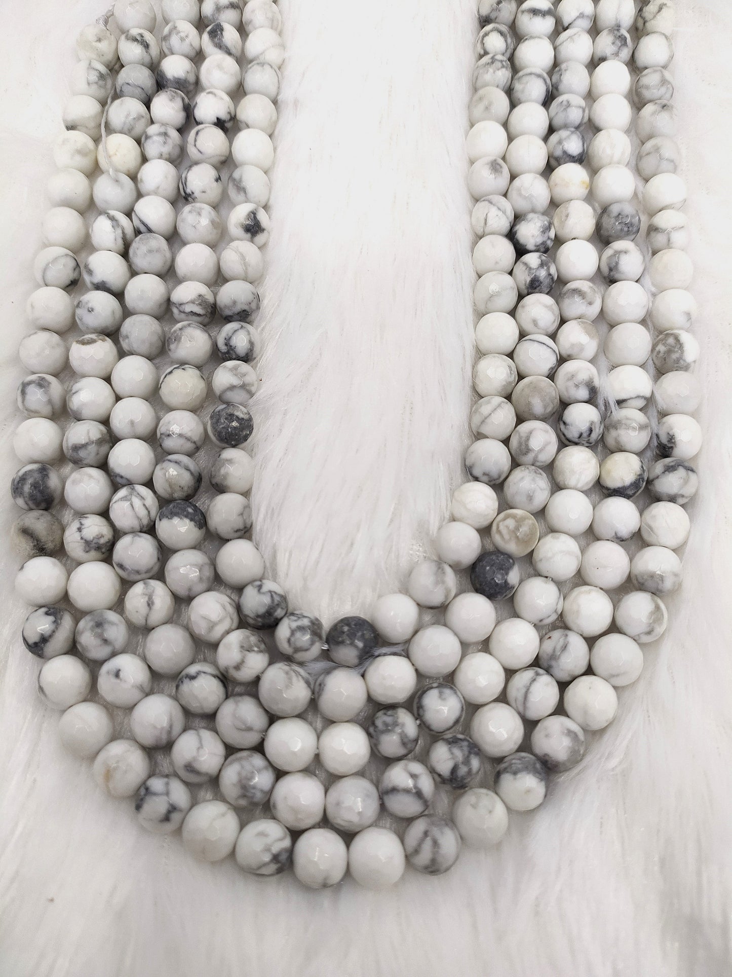 Howlite Faceted Beads | Crystal Beads for Jewelry