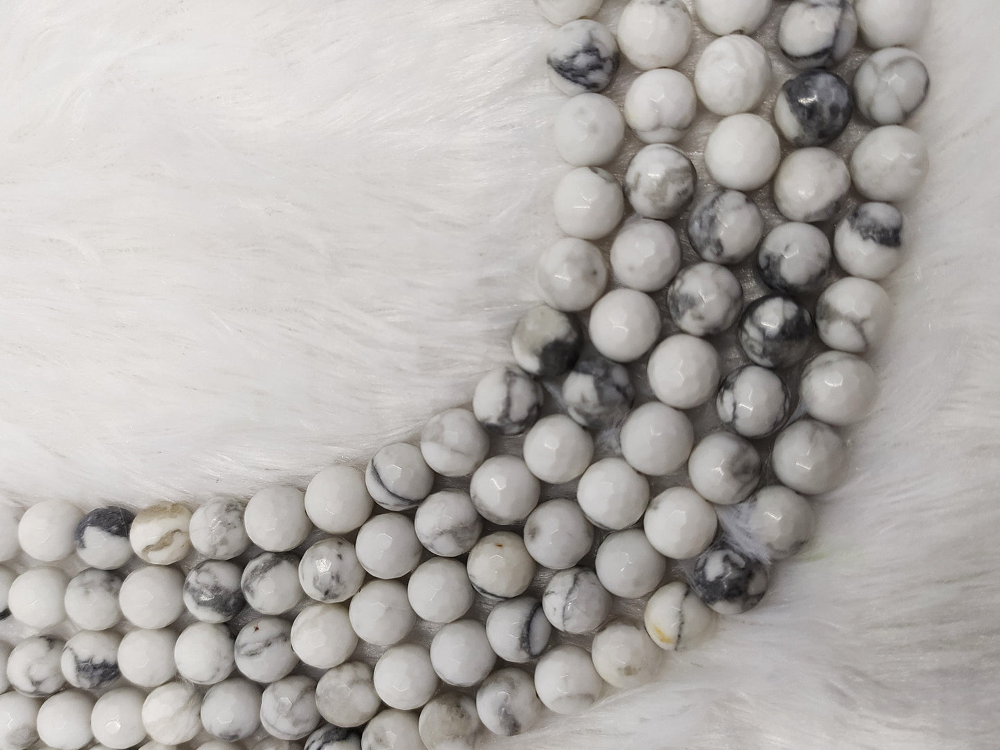 Howlite Faceted Beads | Crystal Beads for Jewelry
