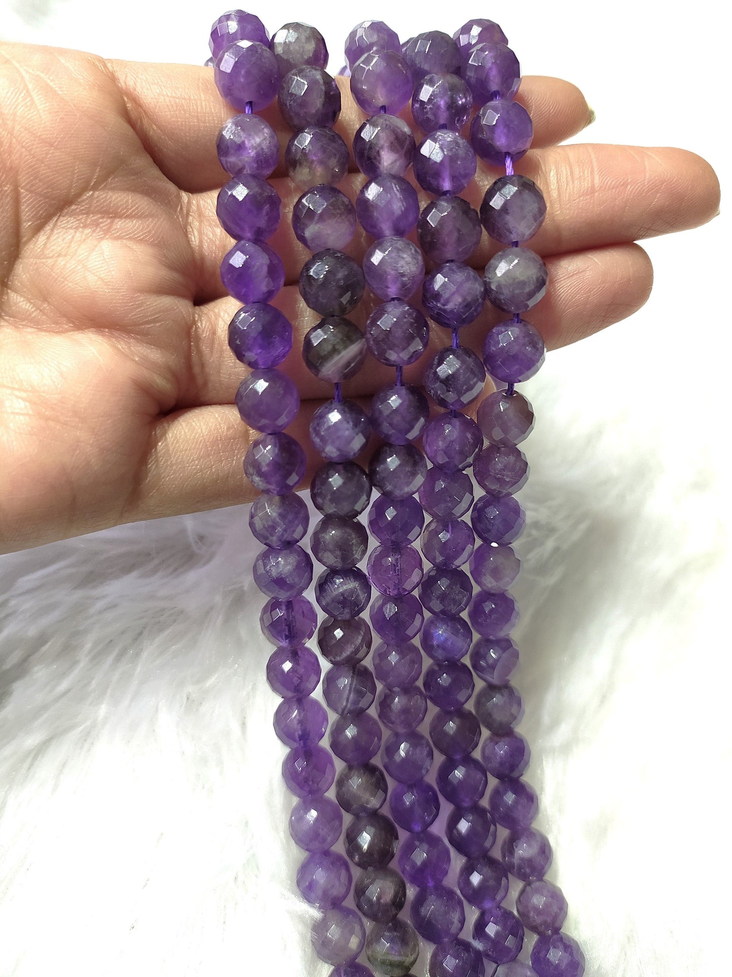 Amethyst Faceted Beads | Crystal Beads for Jewelry