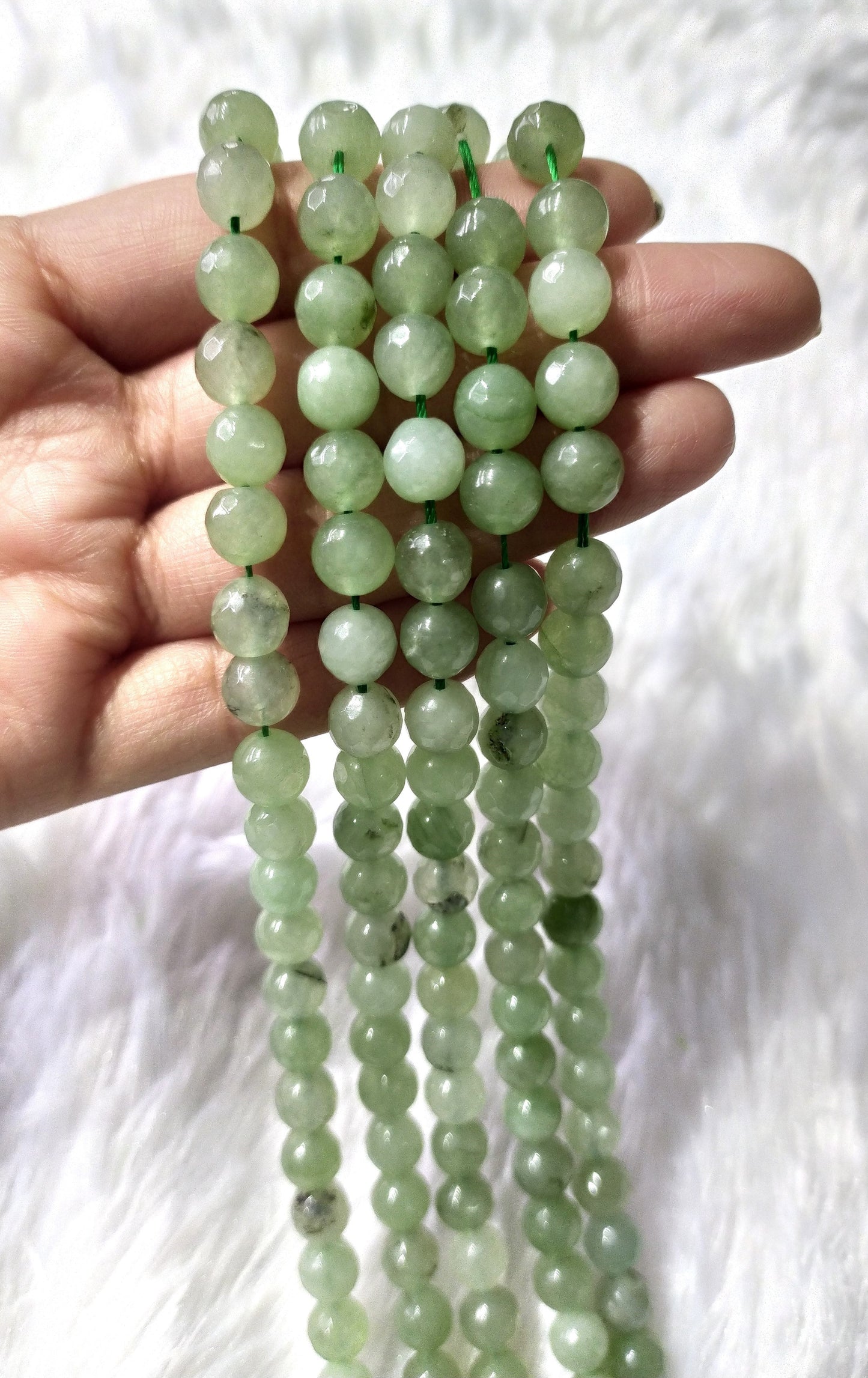 Green Aventurine Faceted Beads | Crystal Beads for Jewelry