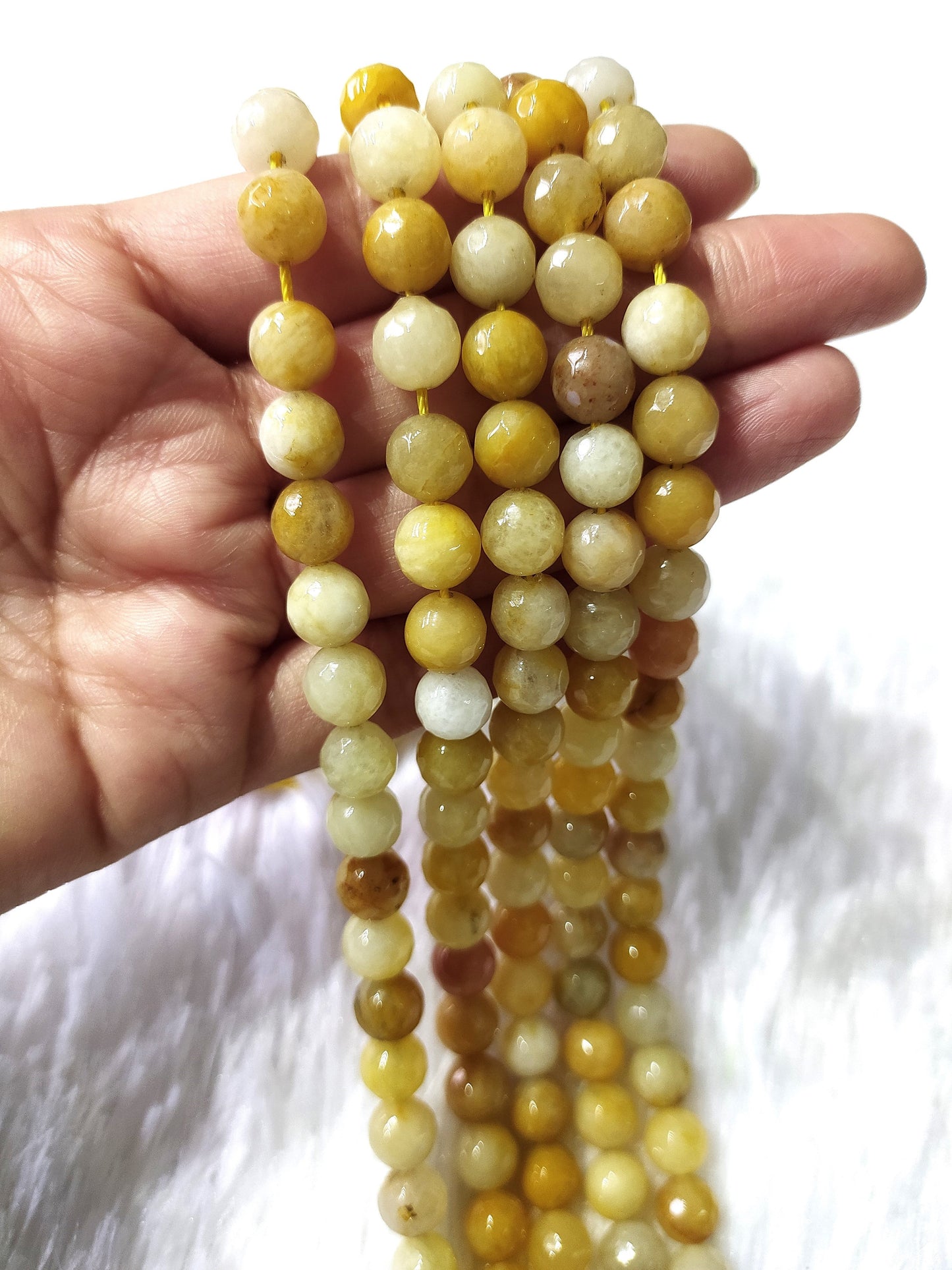Yellow Aventurine Faceted Beads | Crystal Beads for Jewelry