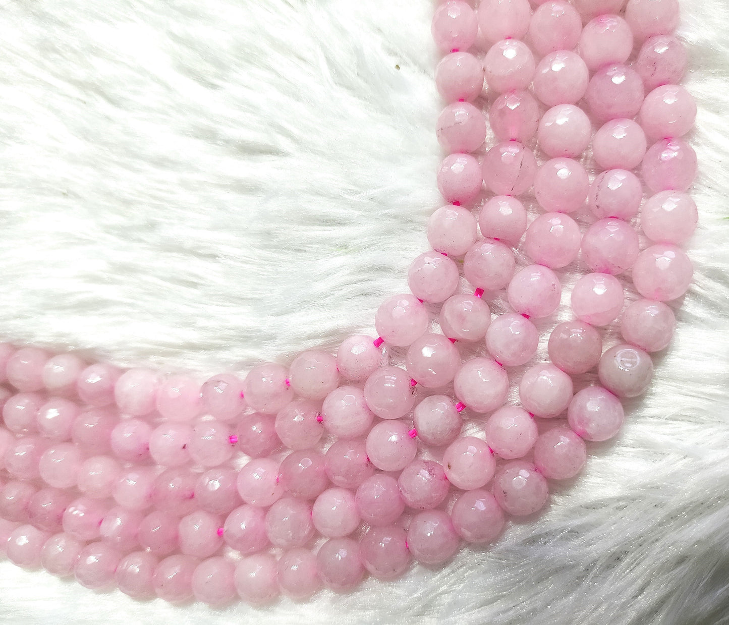 Rose Quartz Faceted Beads | Crystal Beads for Jewelry
