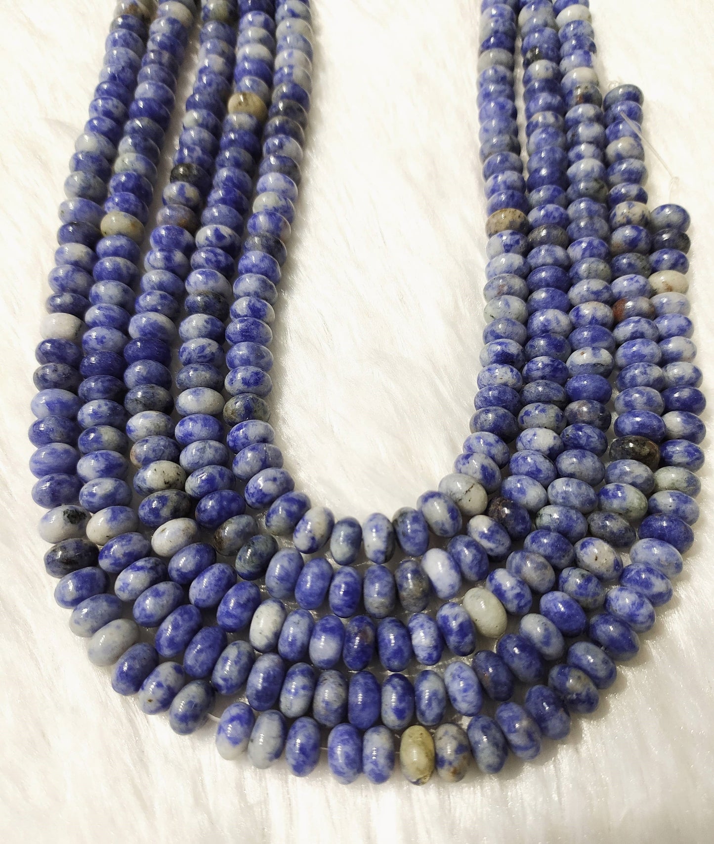 Sodalite Rondelle Beads | Crystal Beads for Jewelry