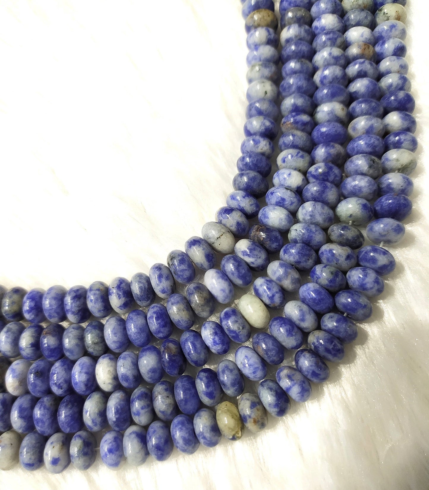 Sodalite Rondelle Beads | Crystal Beads for Jewelry