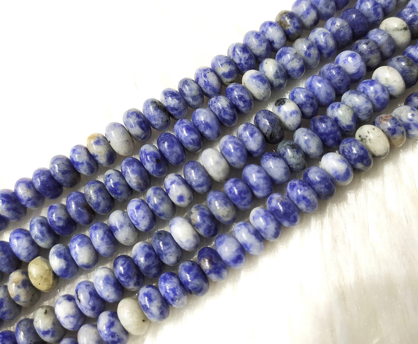 Sodalite Rondelle Beads | Crystal Beads for Jewelry