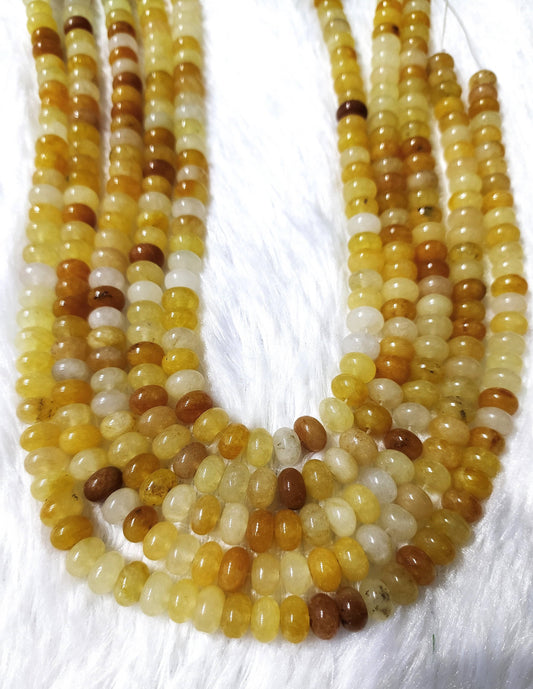 Yellow Aventurine Rondelle Beads | Crystal Beads for Jewelry