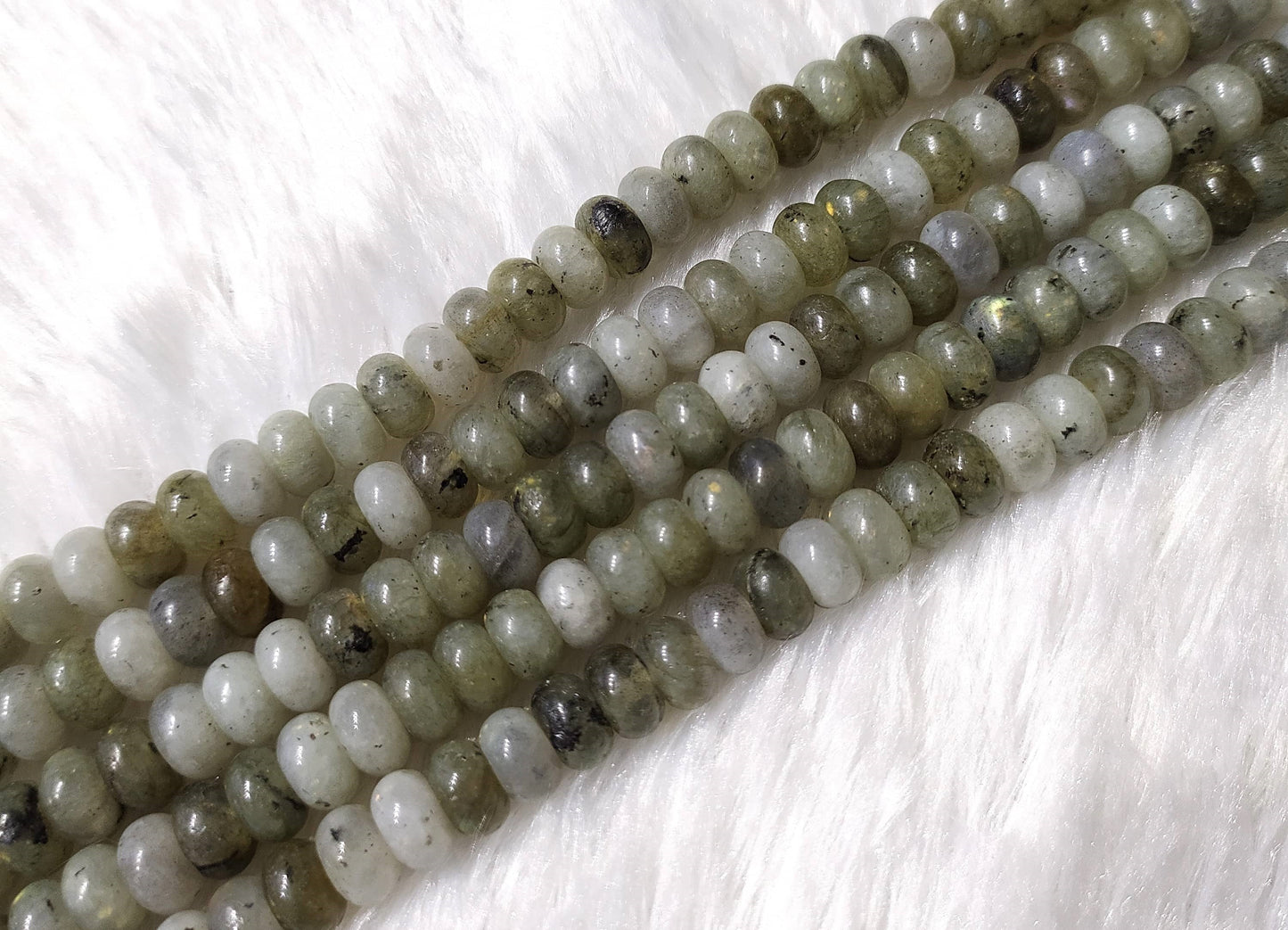 Labradorite Rondelle Beads | Crystal Beads for Jewelry