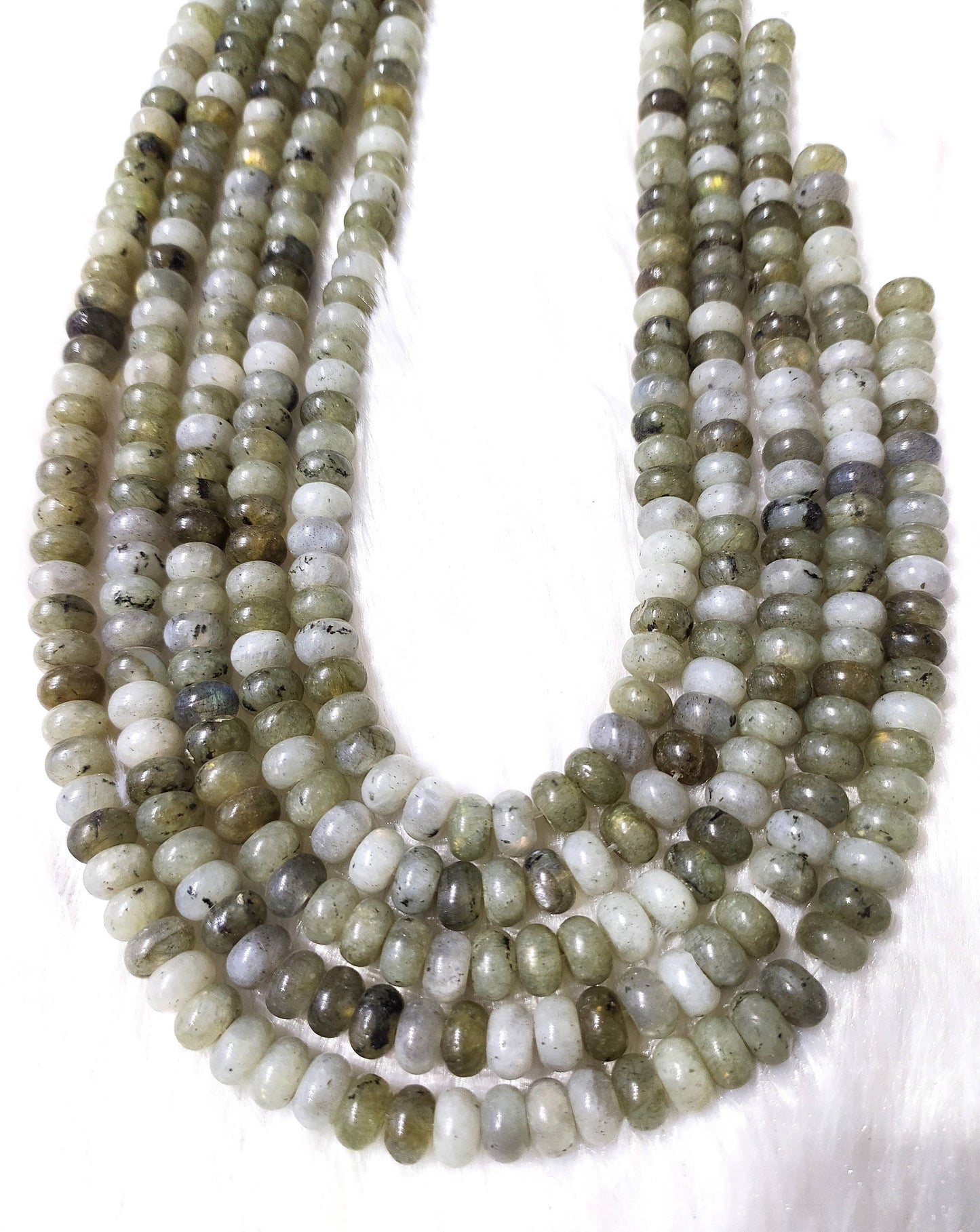 Labradorite Rondelle Beads | Crystal Beads for Jewelry