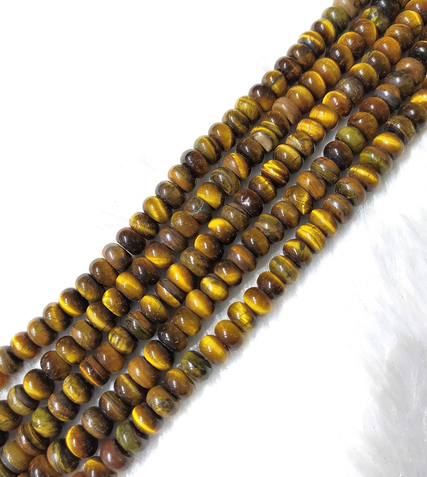 Tiger Eye Rondelle Beads | Crystal Beads for Jewelry