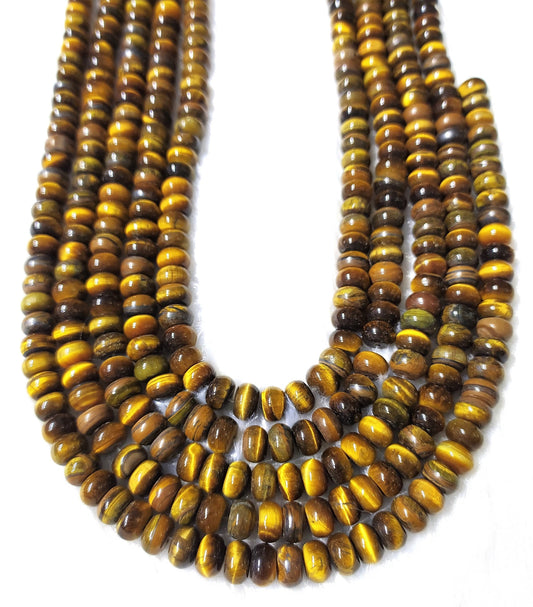 Tiger Eye Rondelle Beads | Crystal Beads for Jewelry