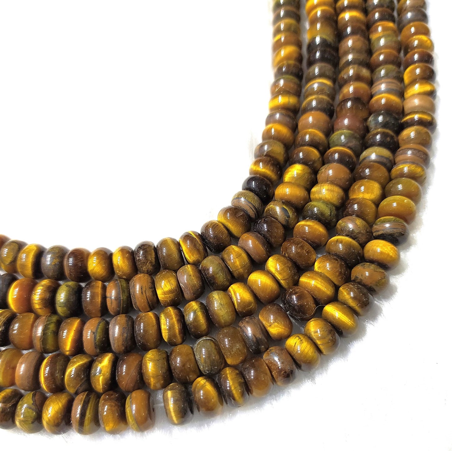Tiger Eye Rondelle Beads | Crystal Beads for Jewelry