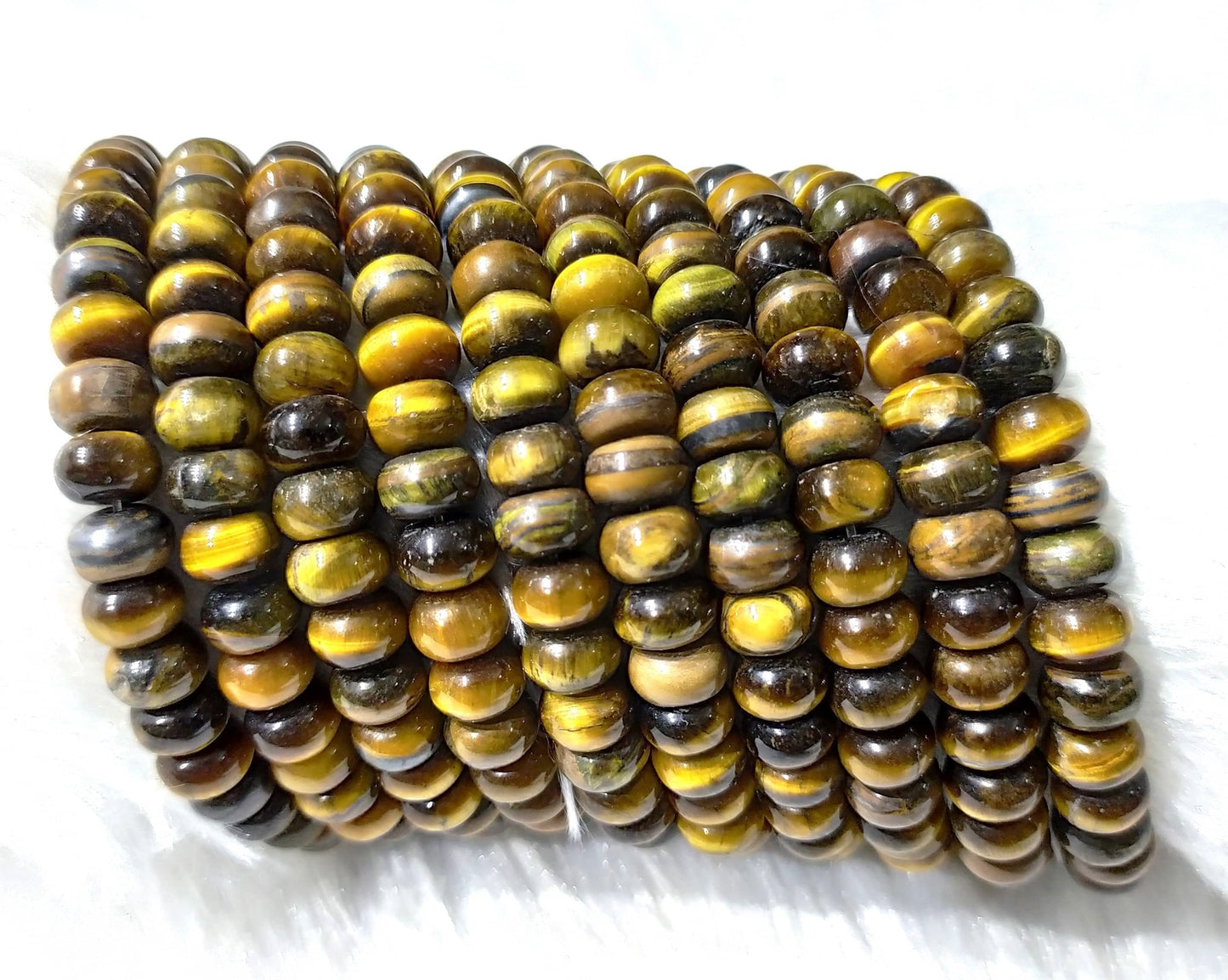 Tiger Eye Rondelle Beads | Crystal Beads for Jewelry
