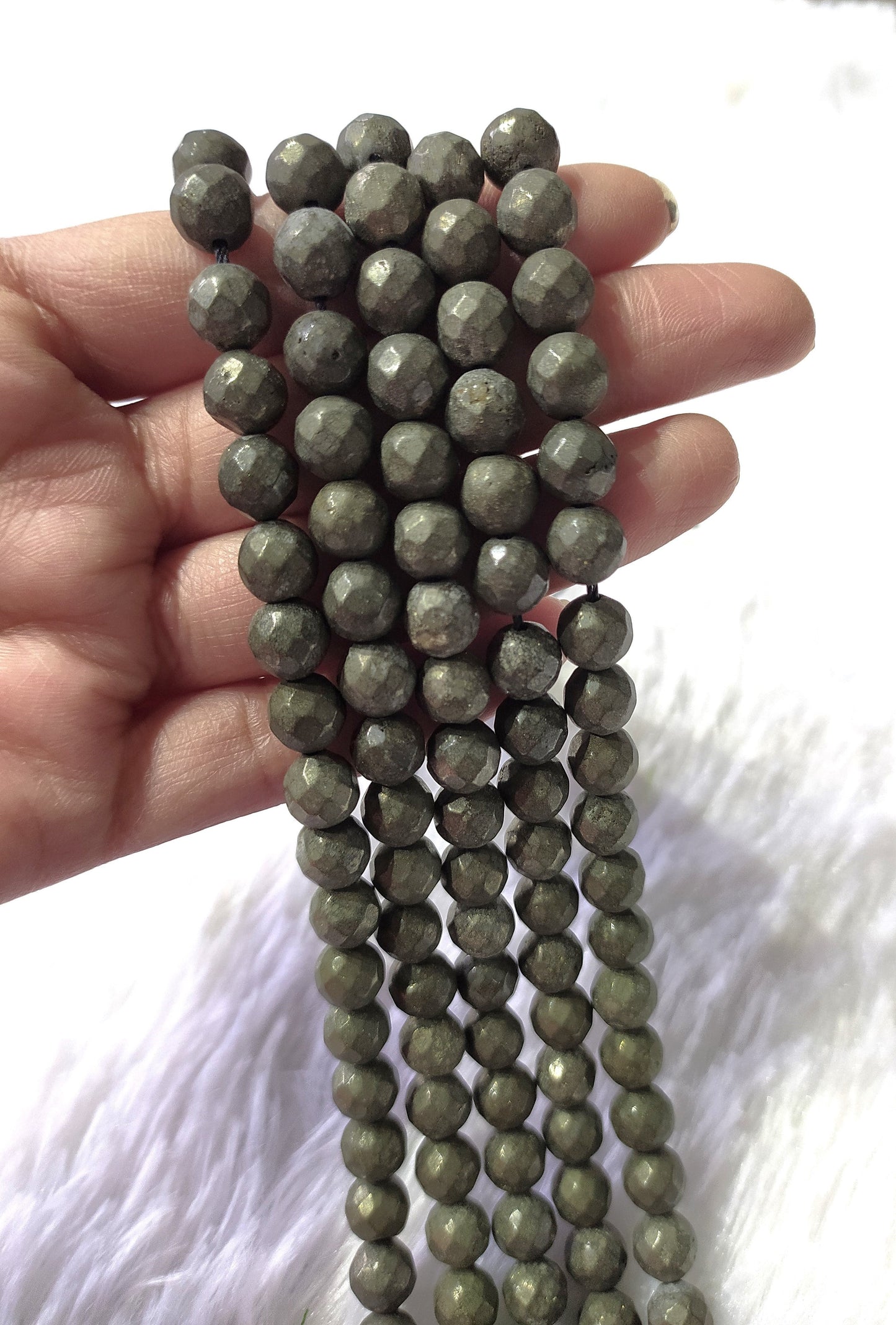 Pyrite Faceted Beads | Crystal Beads for Jewelry