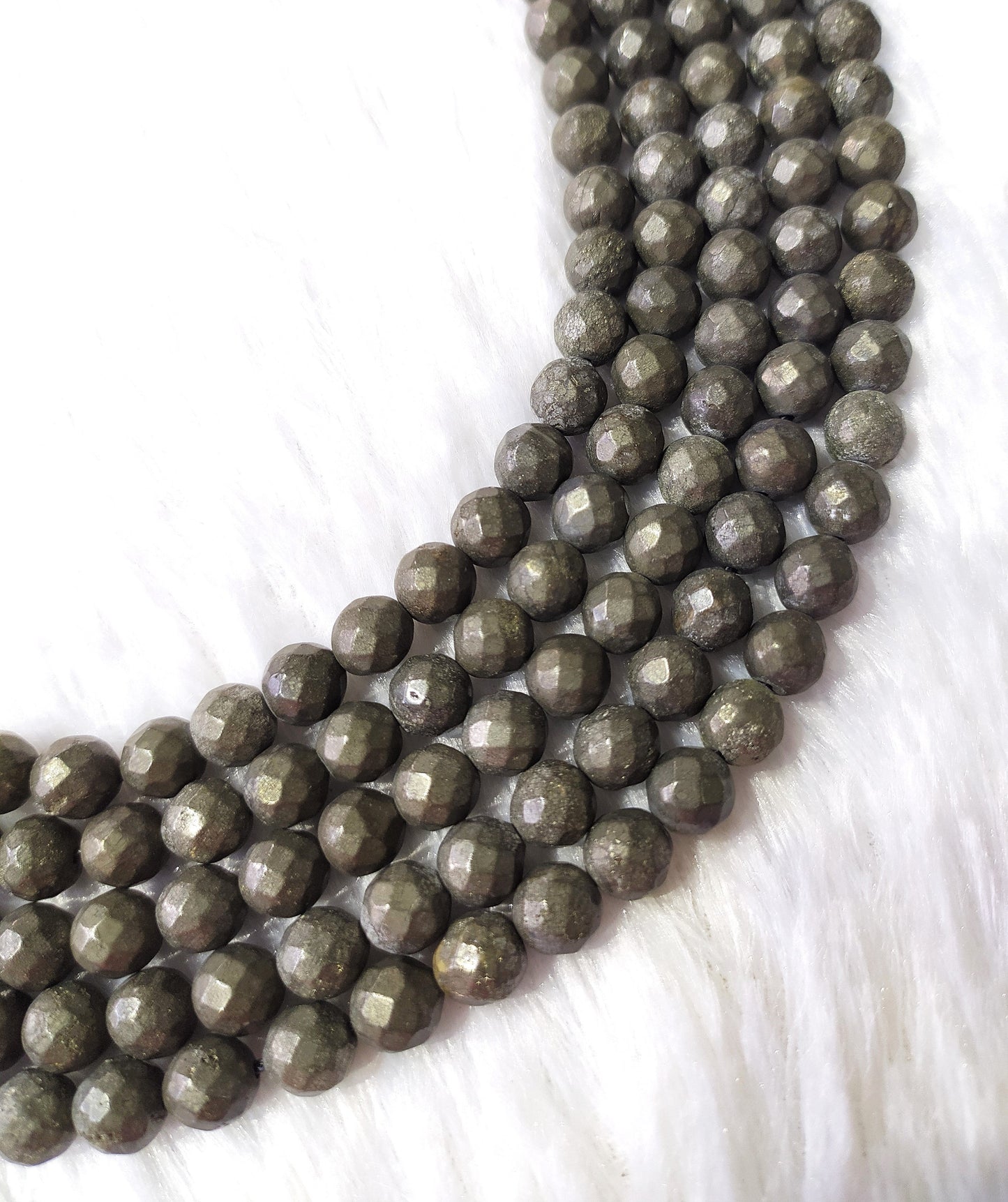 Pyrite Faceted Beads | Crystal Beads for Jewelry