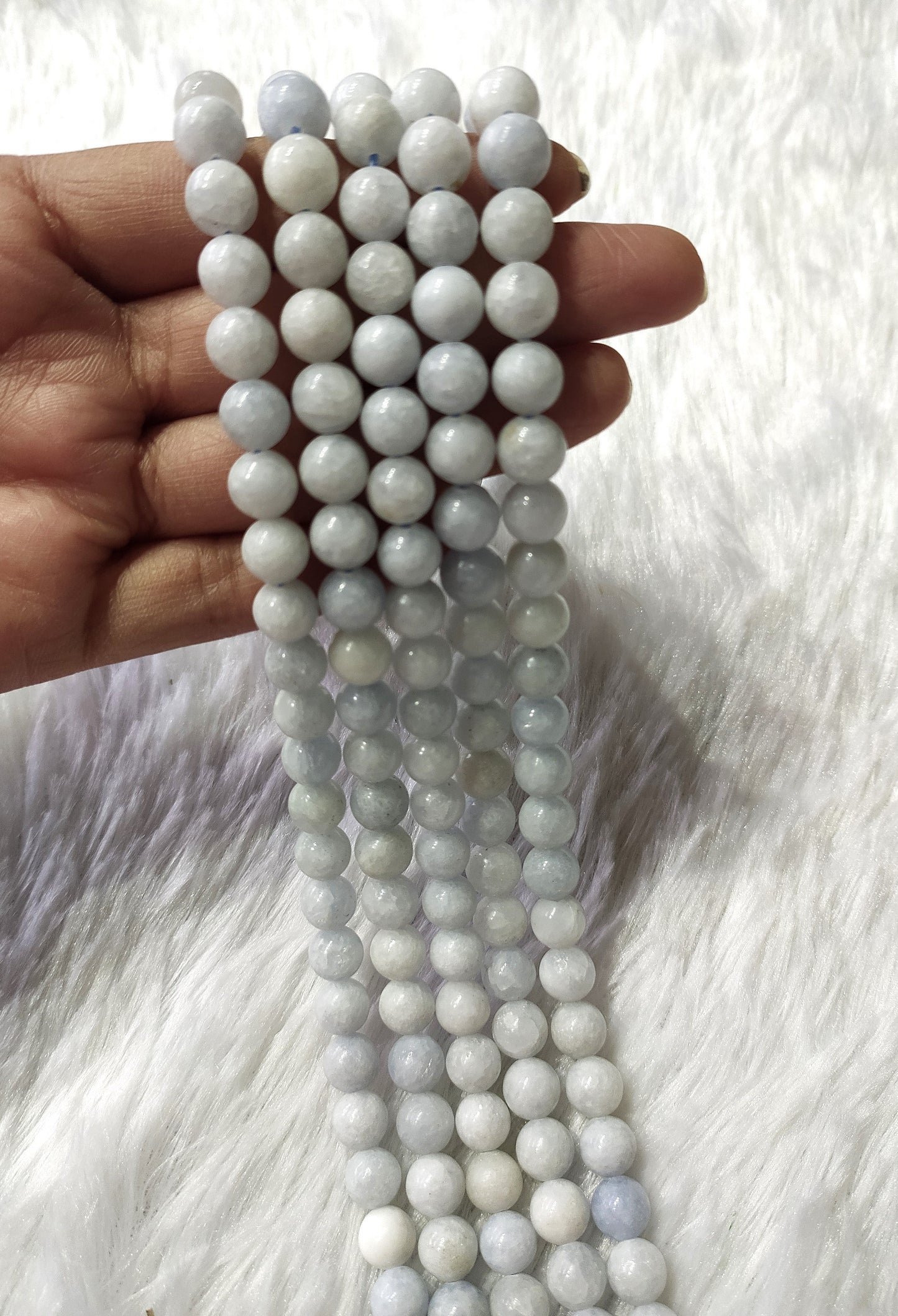 Blue Celestite Crystal Beads for Jewelry | Gemstone Beads