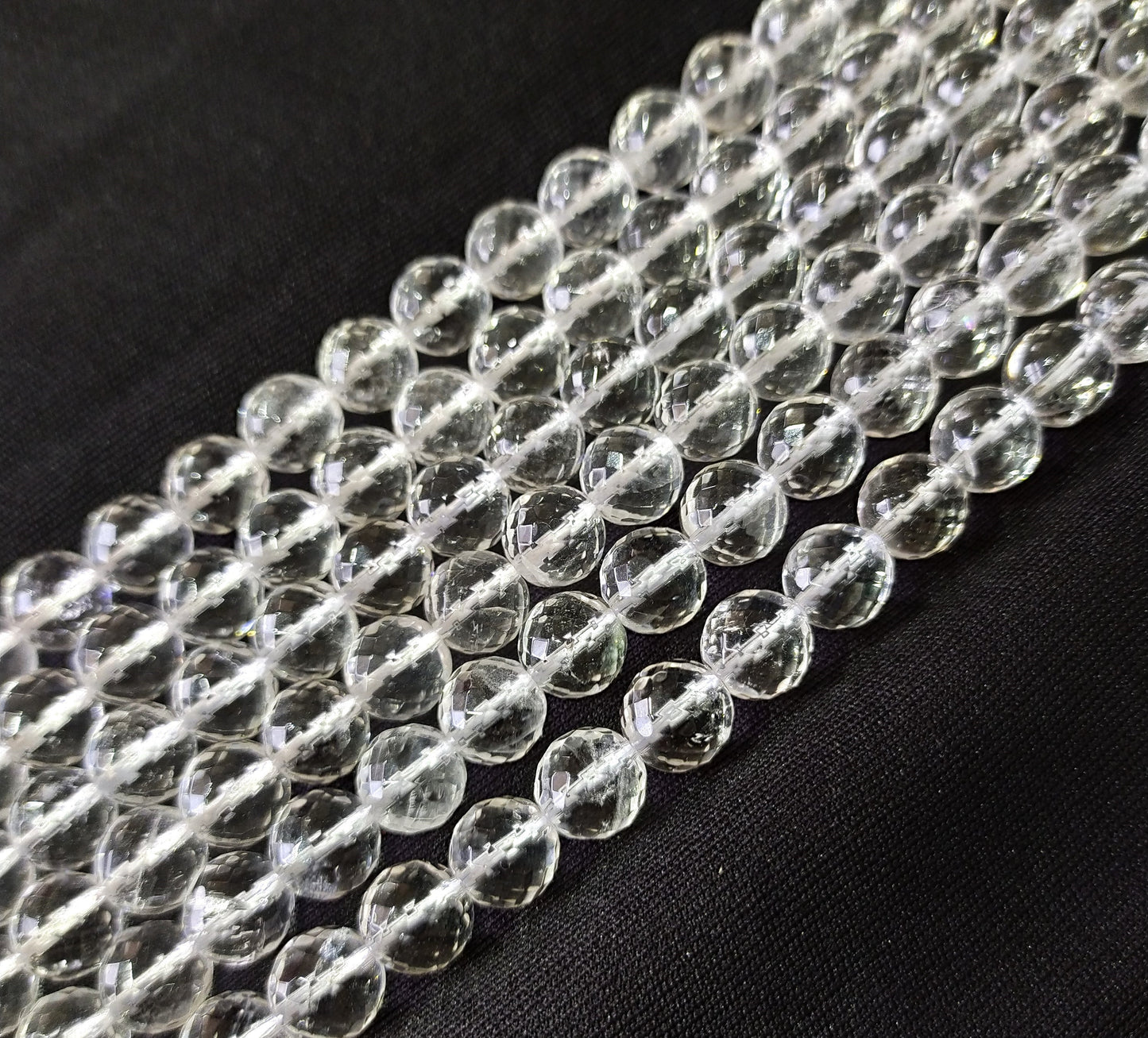 Clear Quartz Faceted Beads | Crystal Beads for Jewelry