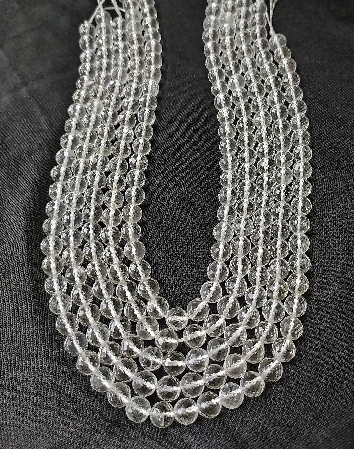 Clear Quartz Faceted Beads | Crystal Beads for Jewelry