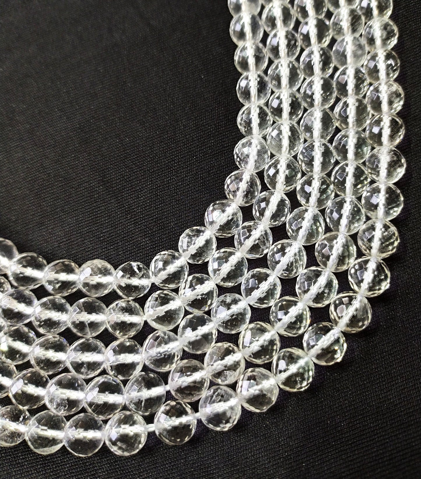 Clear Quartz Faceted Beads | Crystal Beads for Jewelry