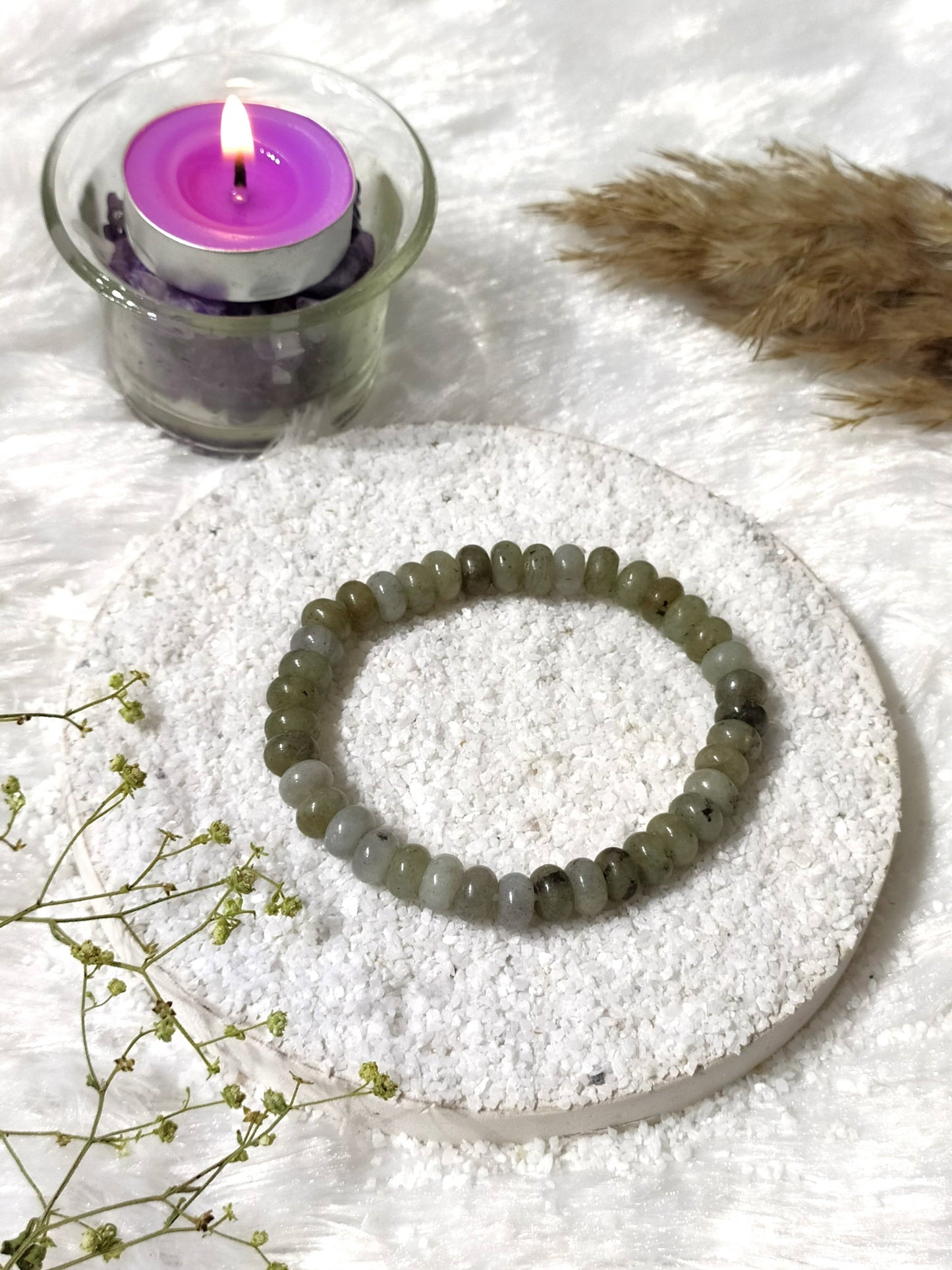 Labradorite Rondelle Beads Bracelets | Healing Bracelet