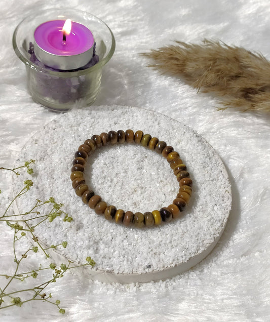 Tiger Eye Rondelle Beads Bracelets | Healing Bracelet