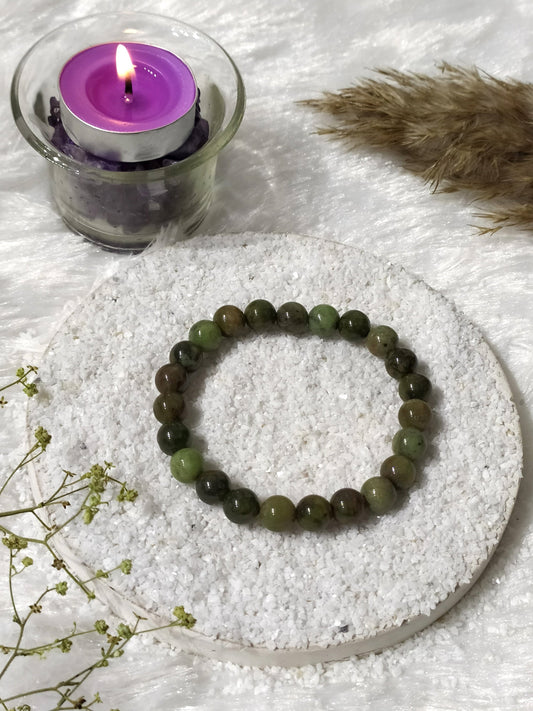 Green Opal | Round Beads Bracelet | Gemstone Bracelet