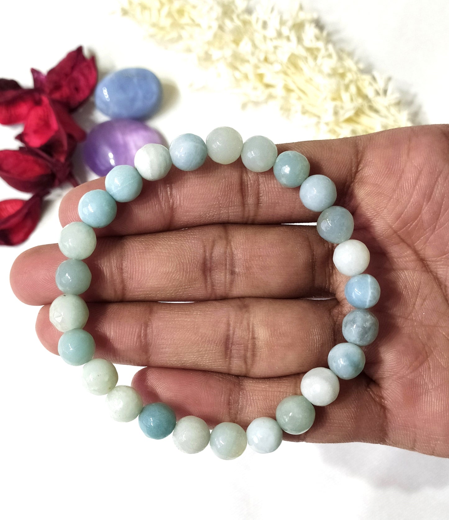 Amazonite Faceted Beads Bracelet | Crystal Bracelet