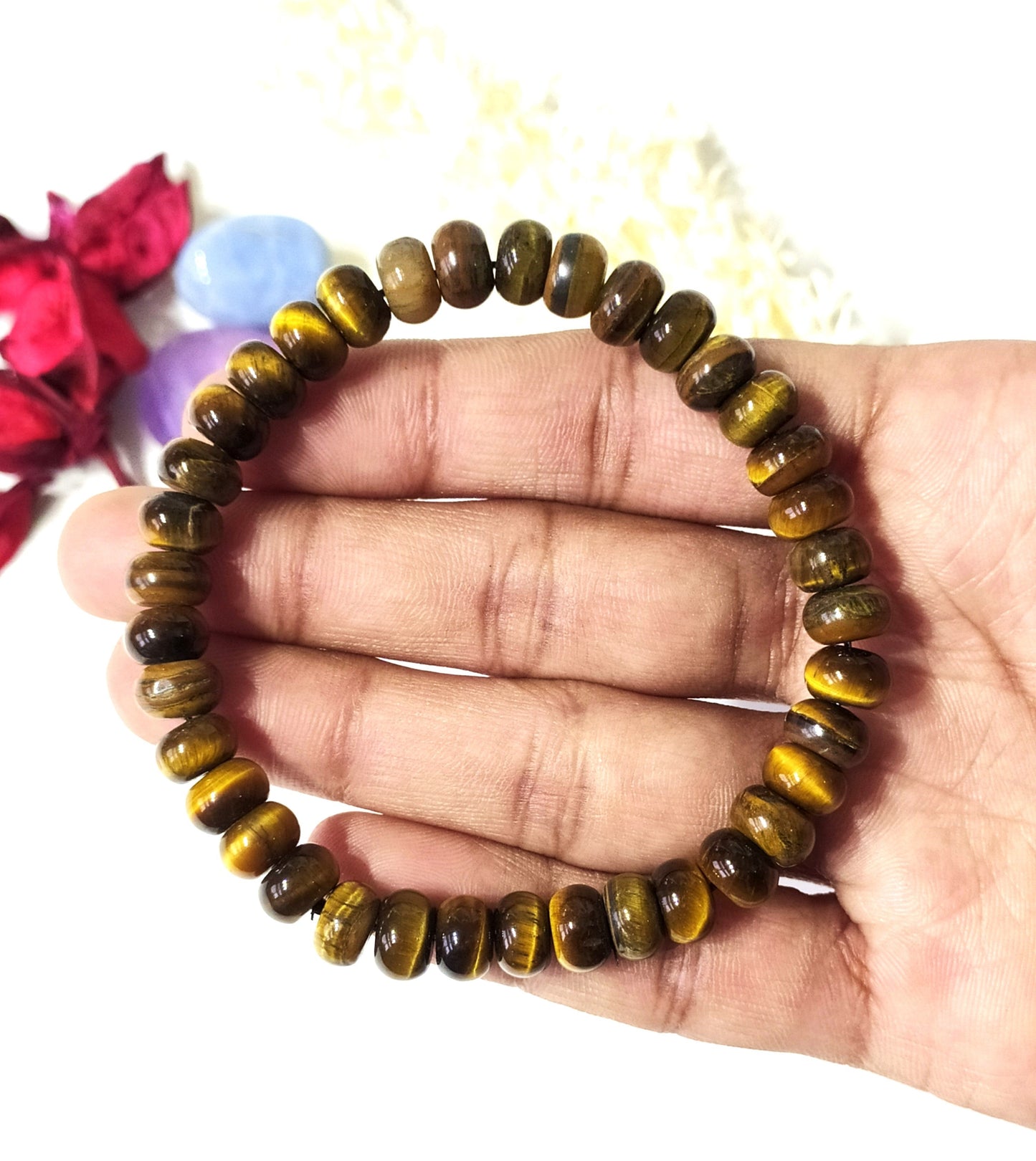 Tiger Eye Rondelle Beads Bracelets | Healing Bracelet