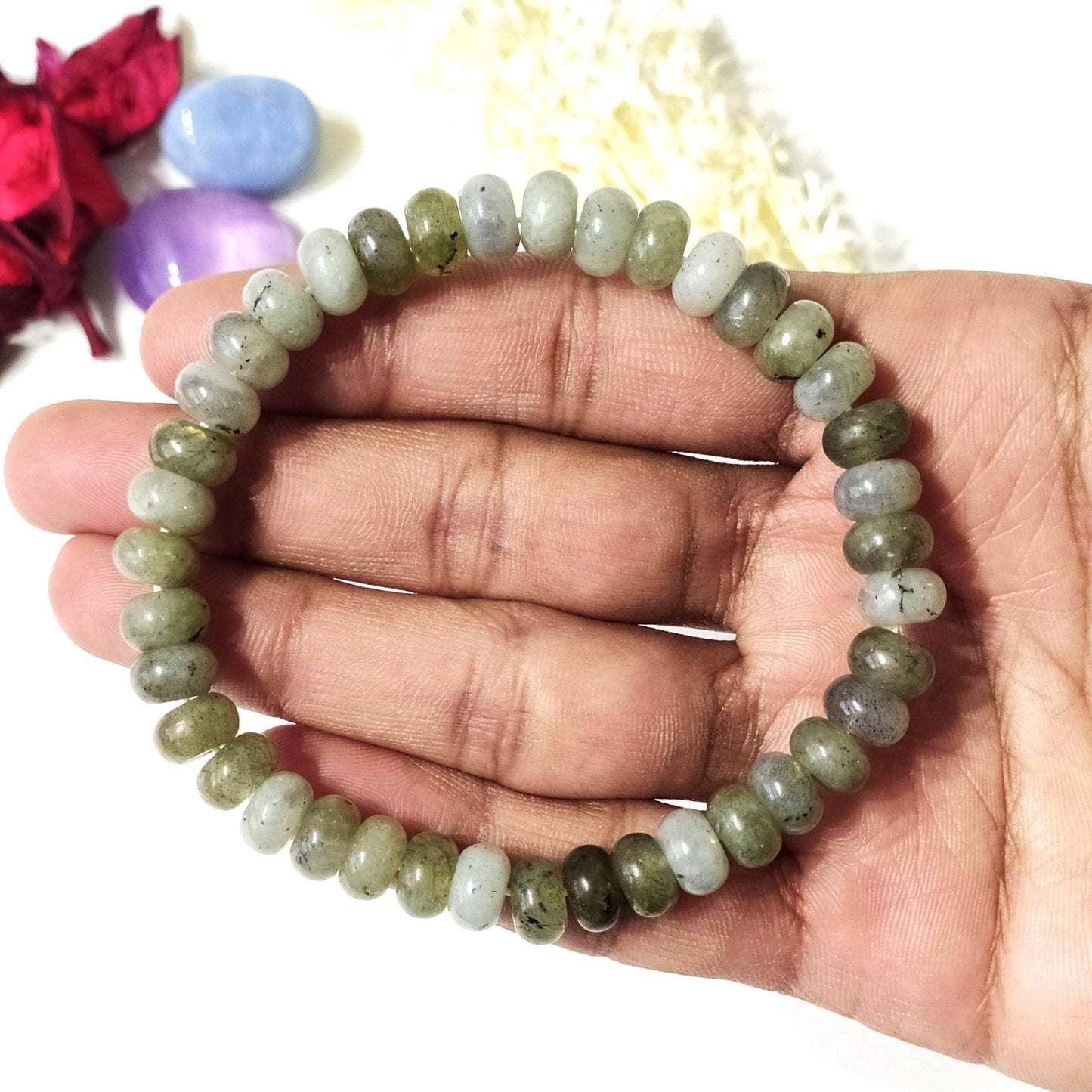 Labradorite Rondelle Beads Bracelets | Healing Bracelet