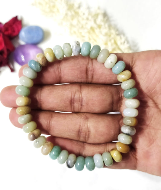 Multi Amazonite Rondelle Beads Bracelets | Healing Bracelet