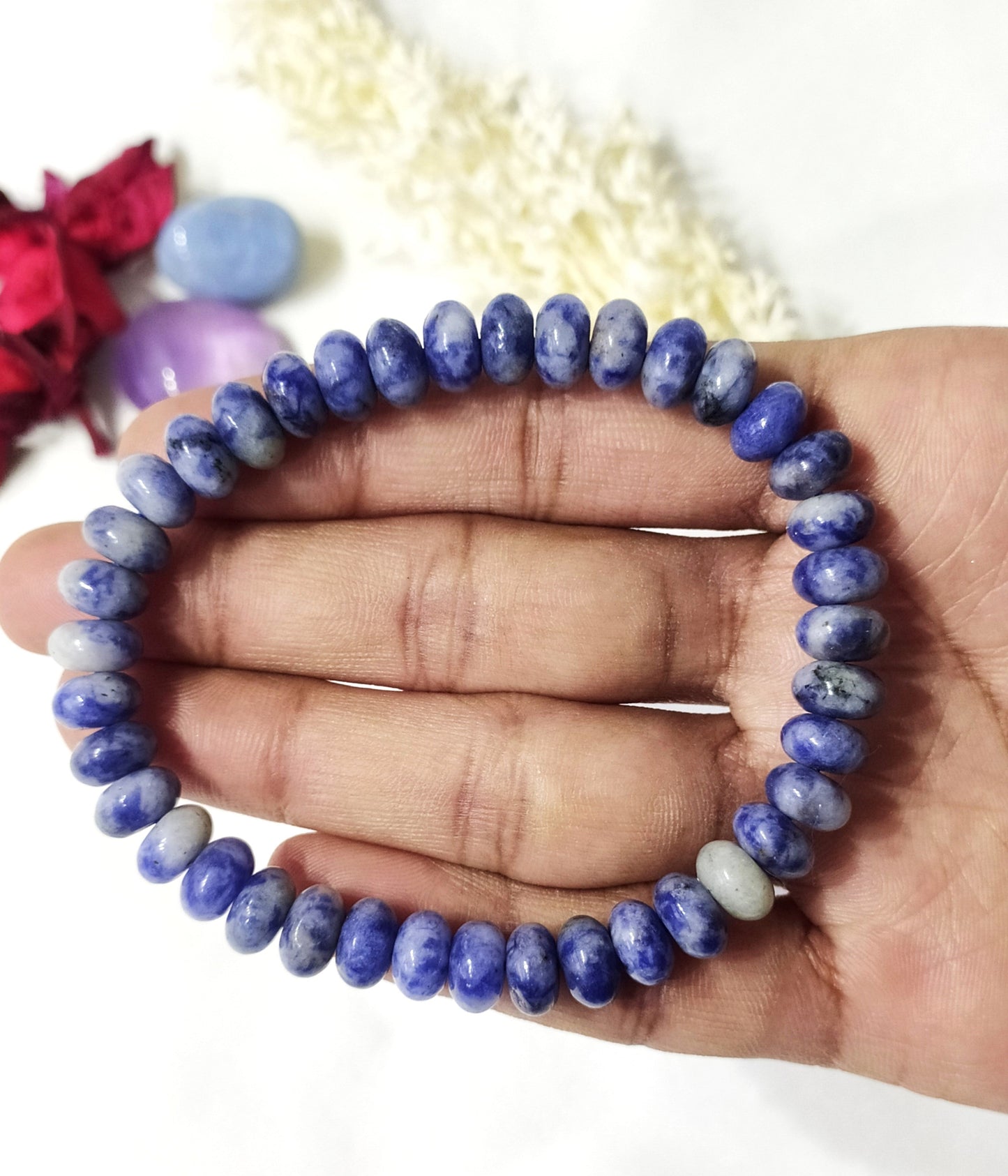 Sodalite Rondelle Beads Bracelets | Healing Bracelet