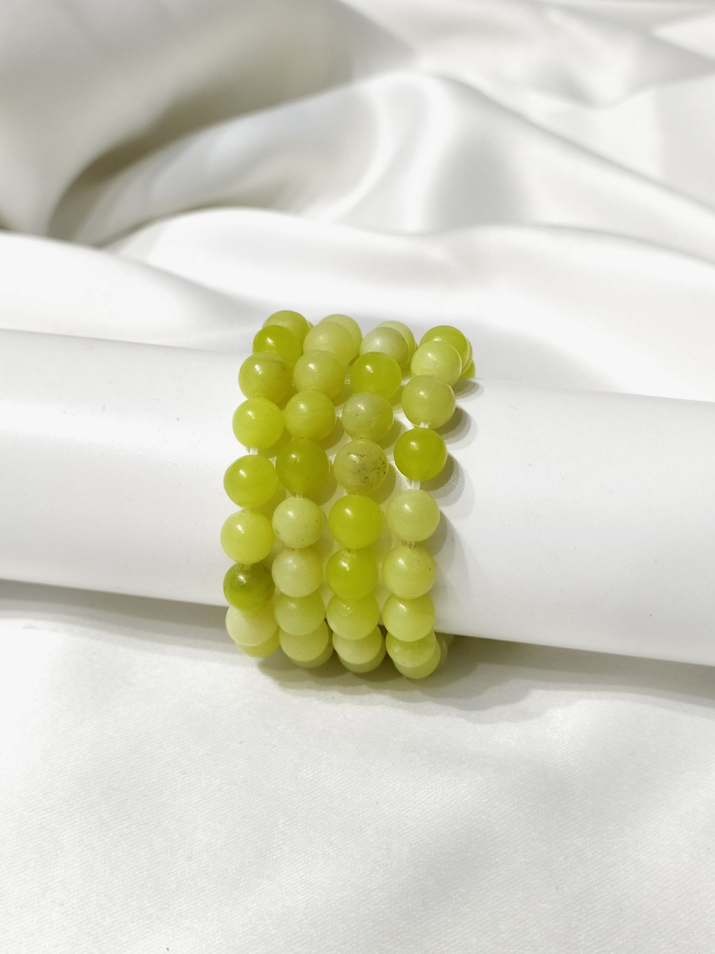 Lemon Quartz | Round Beads Bracelet | Gemstone Bracelet