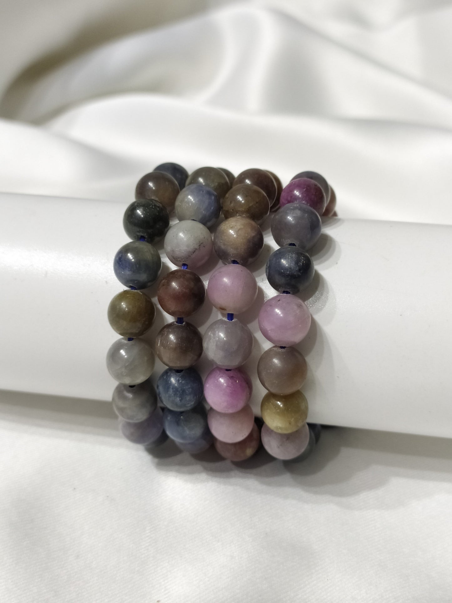 Multi Sapphire | Round Beads Bracelet | Gemstone Bracelet