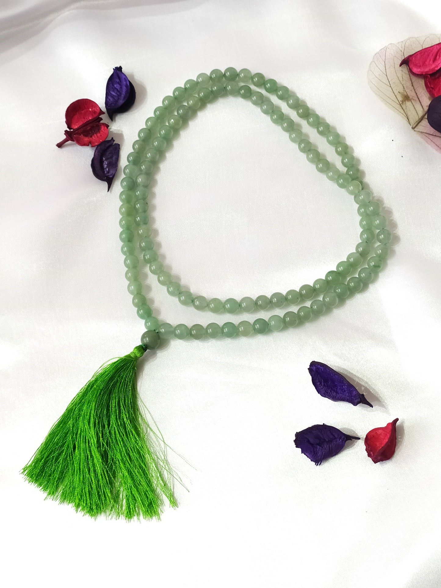 Green Aventurine | Gemstone Mala | 108 Prayer Bead Mala | Prayer Mala