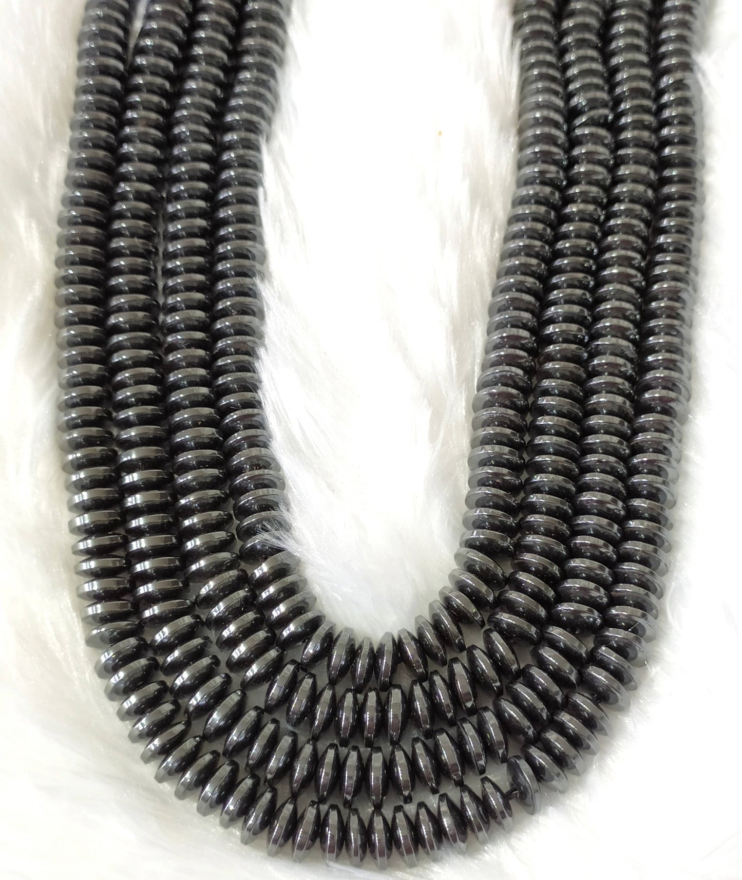 Hematite Rondelle Beads | Crystal Beads for Jewelry