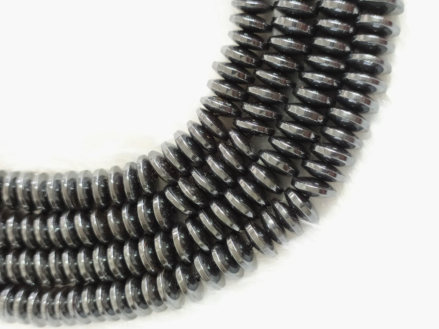 Hematite Rondelle Beads | Crystal Beads for Jewelry