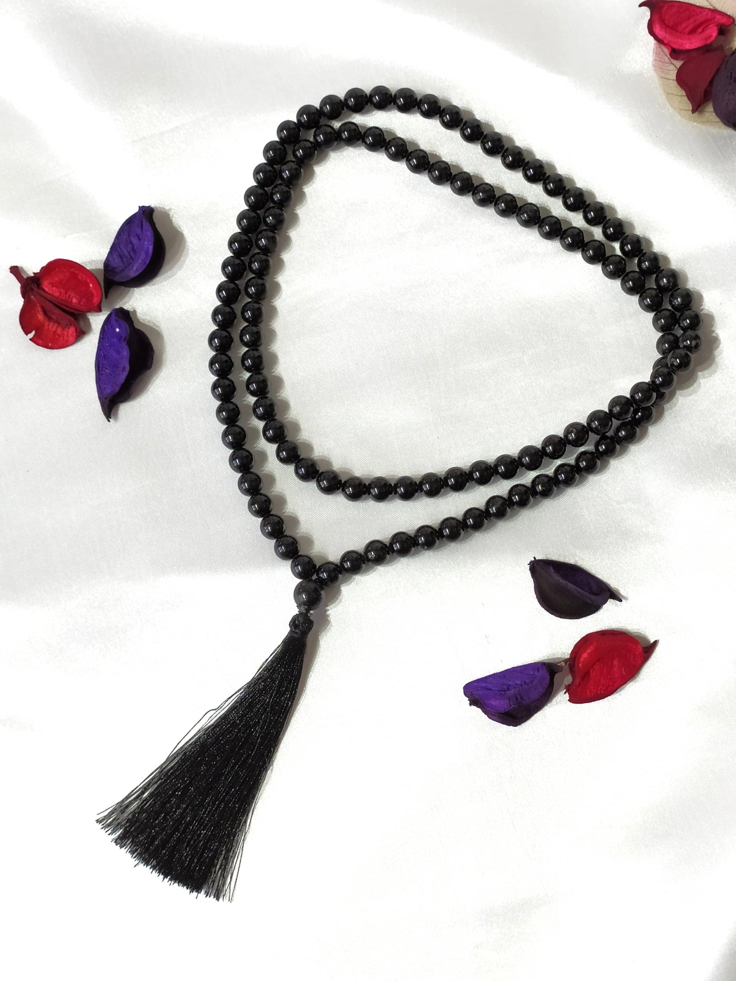 Black Tourmaline | Gemstone Mala | 108 Prayer Bead Mala | Prayer Mala