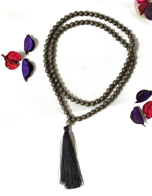 Pyrite | Gemstone Mala | 108 Prayer Bead Mala | Prayer Mala
