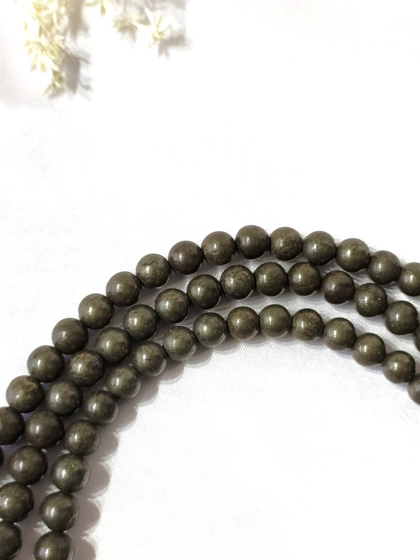Pyrite | Gemstone Mala | 108 Prayer Bead Mala | Prayer Mala