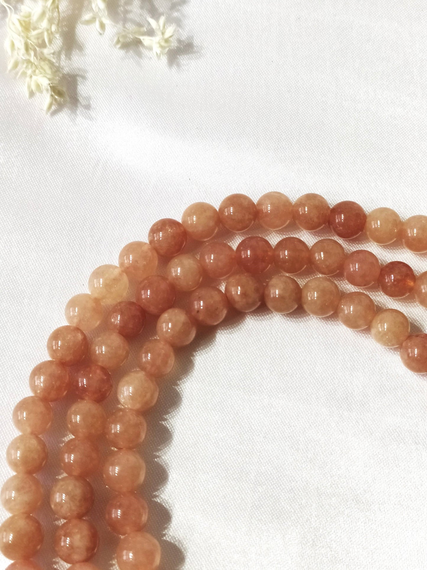 Sunstone | Gemstone Mala | 108 Prayer Bead Mala | Prayer Mala