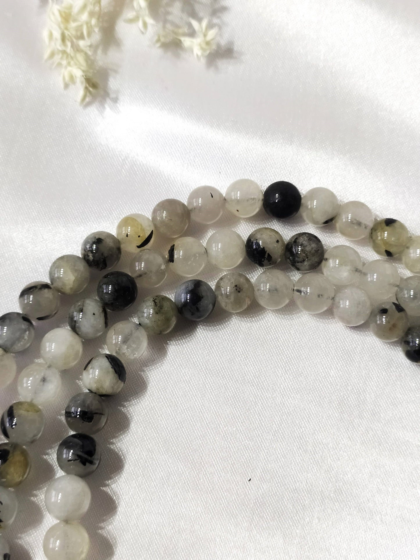 Black Ruitle | Gemstone Mala | 108 Prayer Bead Mala | Prayer Mala