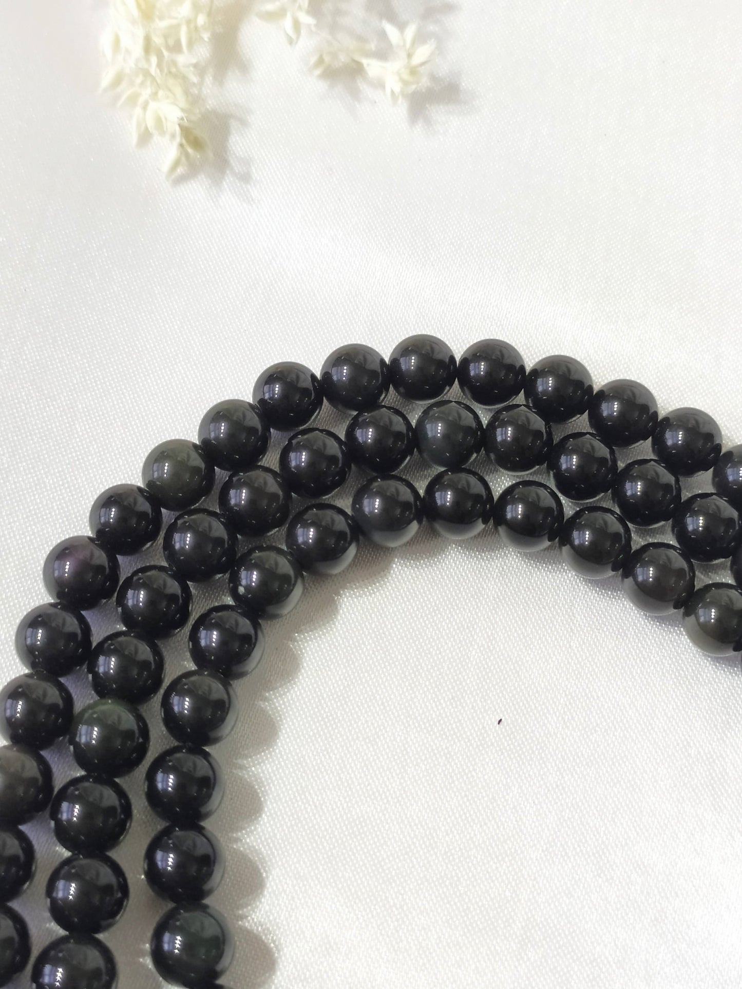 Black Obsidian | Gemstone Mala | 108 Prayer Bead Mala | Prayer Mala