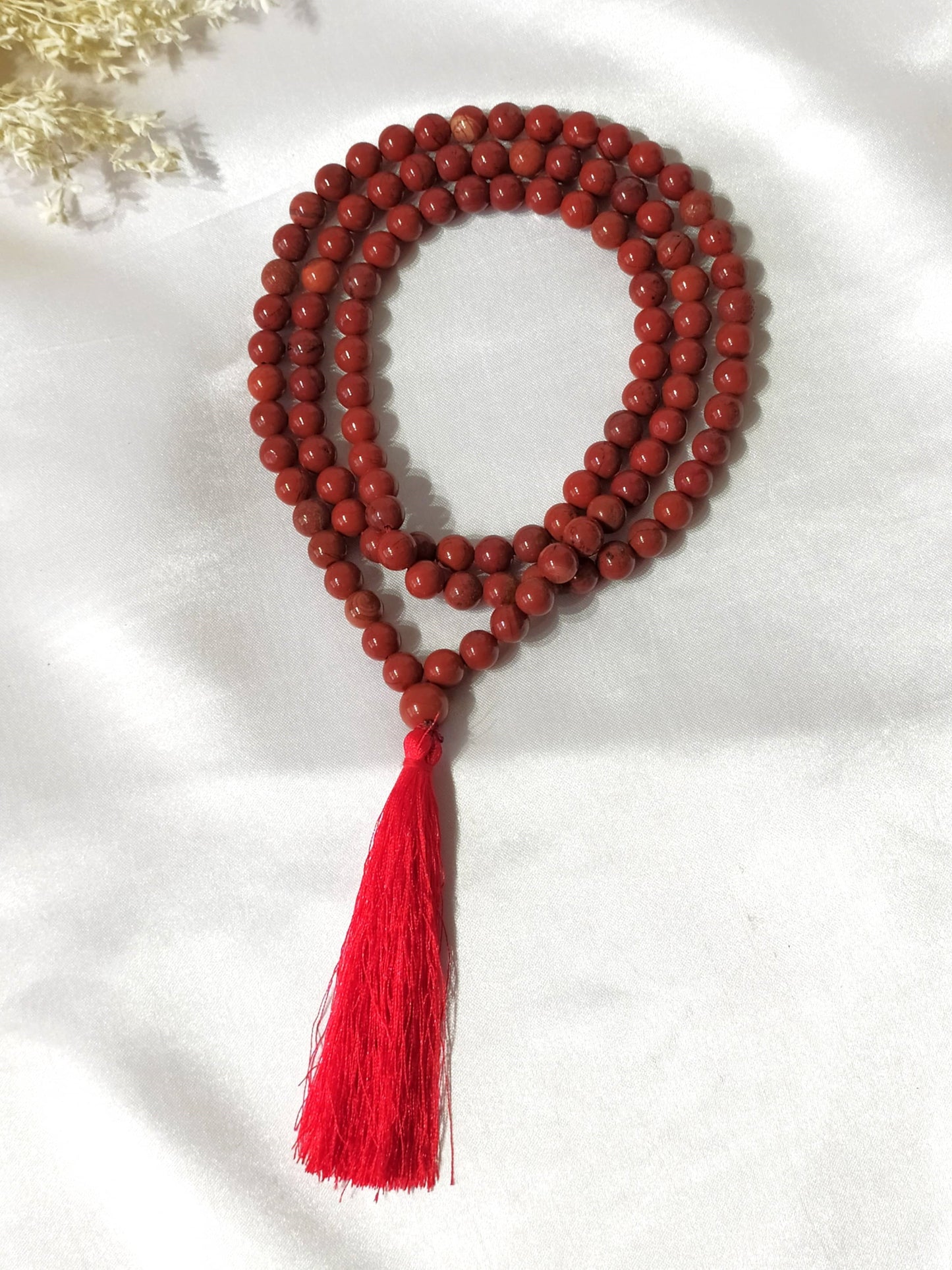 Red Jasper | Gemstone Mala | 108 Prayer Bead Mala | Prayer Mala