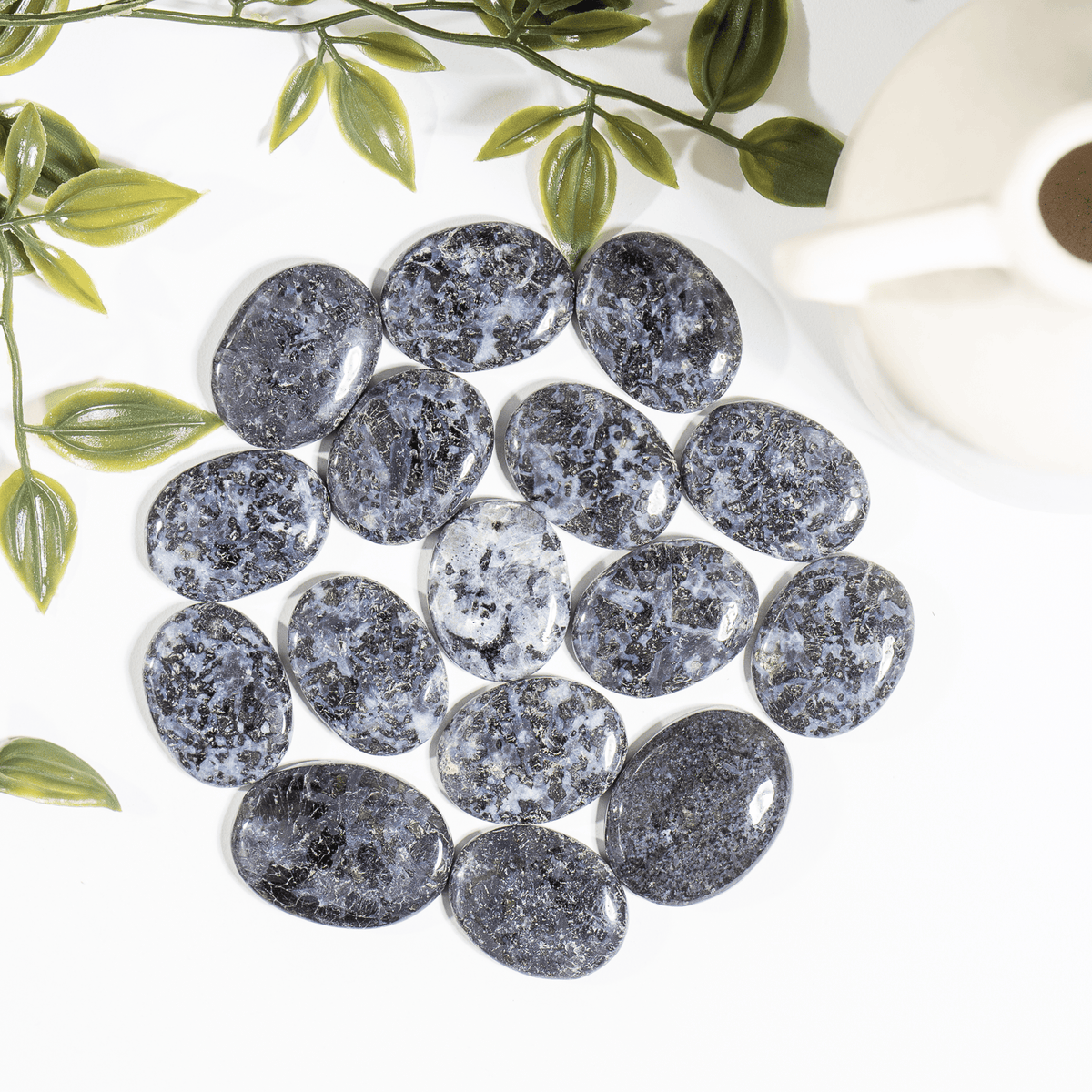 Real Indigo Gabbro Flat Stones