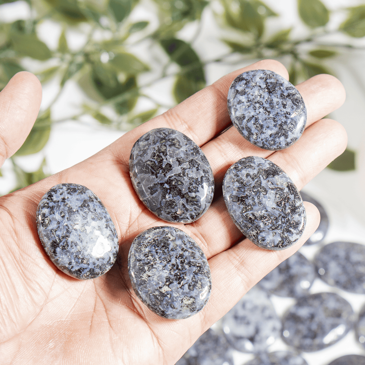 Real Indigo Gabbro Flat Stones
