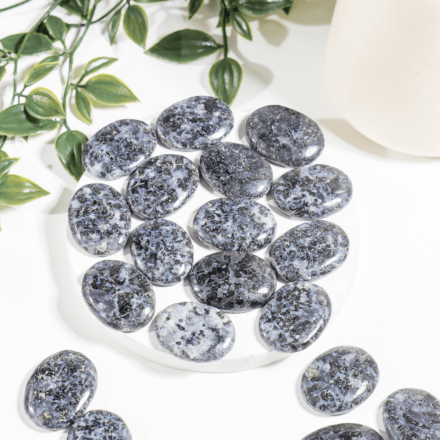 Real Indigo Gabbro Flat Stones