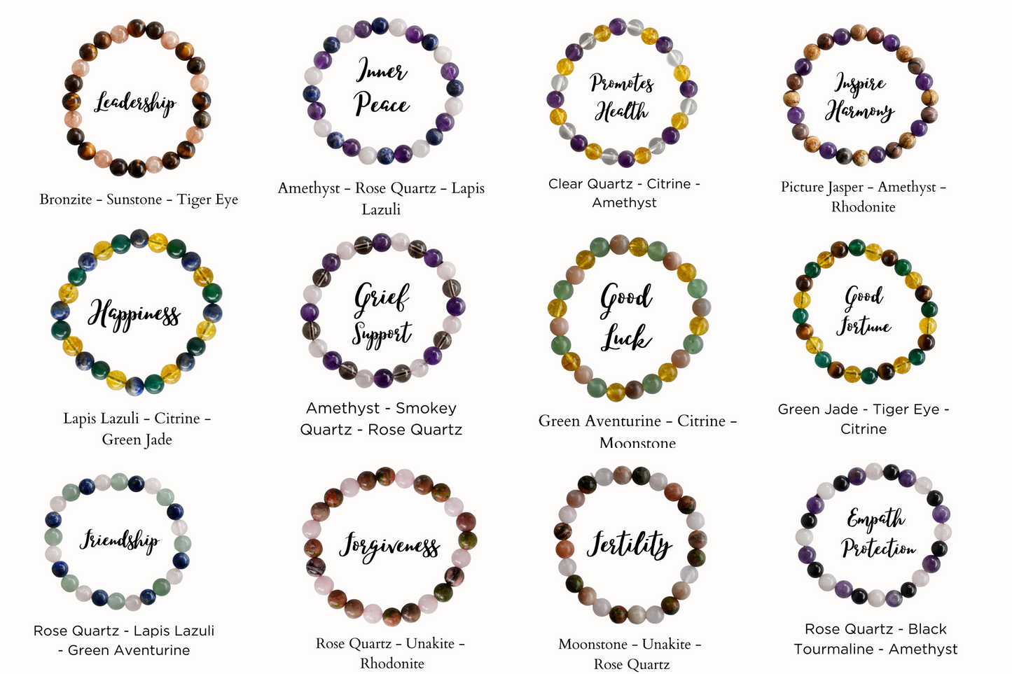 CAREER GROWTH/new OPPORTUNITY Crystal Bracelets.