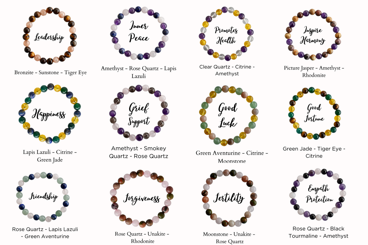 Motivation And Energy Crystal Bracelets.