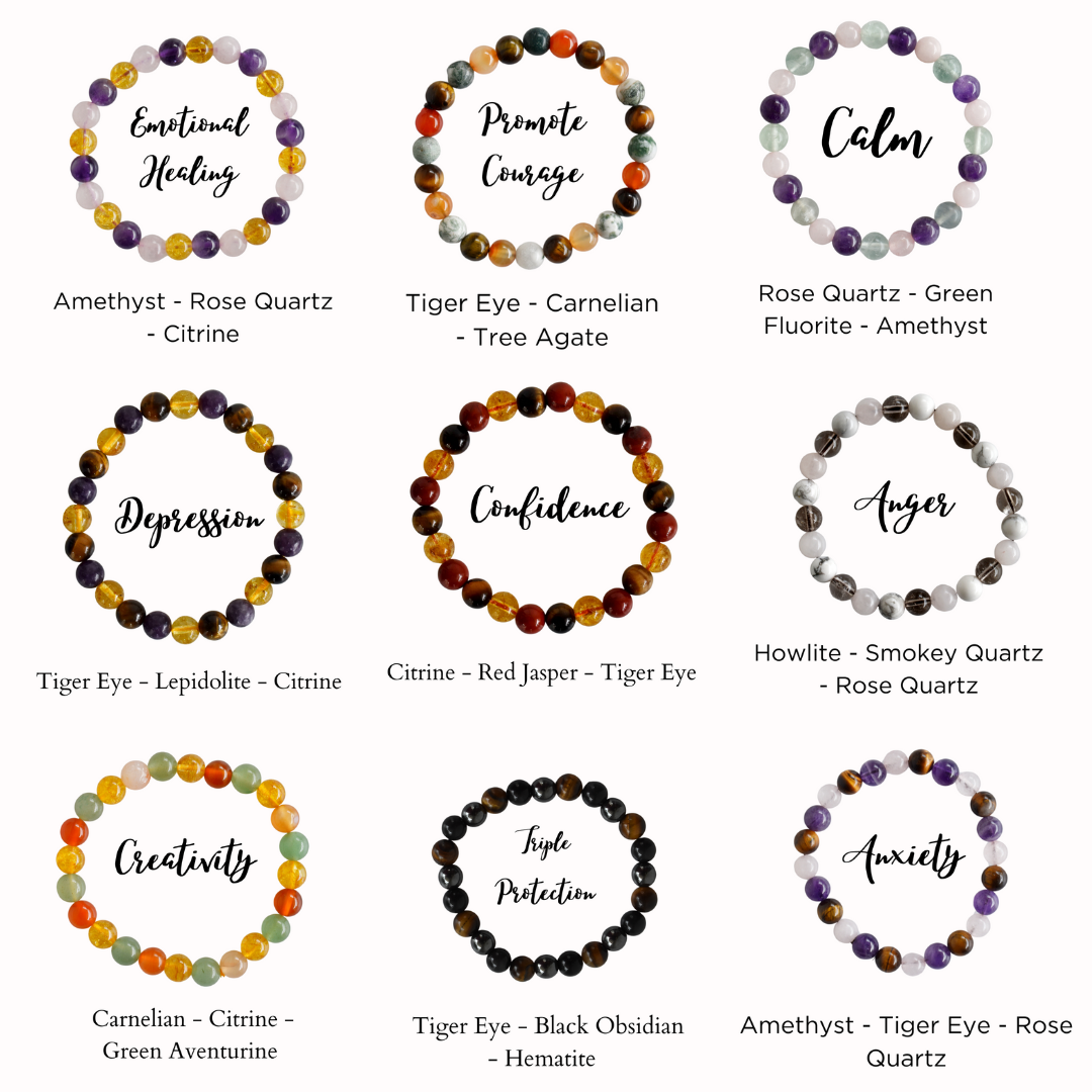 Motivation And Energy Crystal Bracelets.