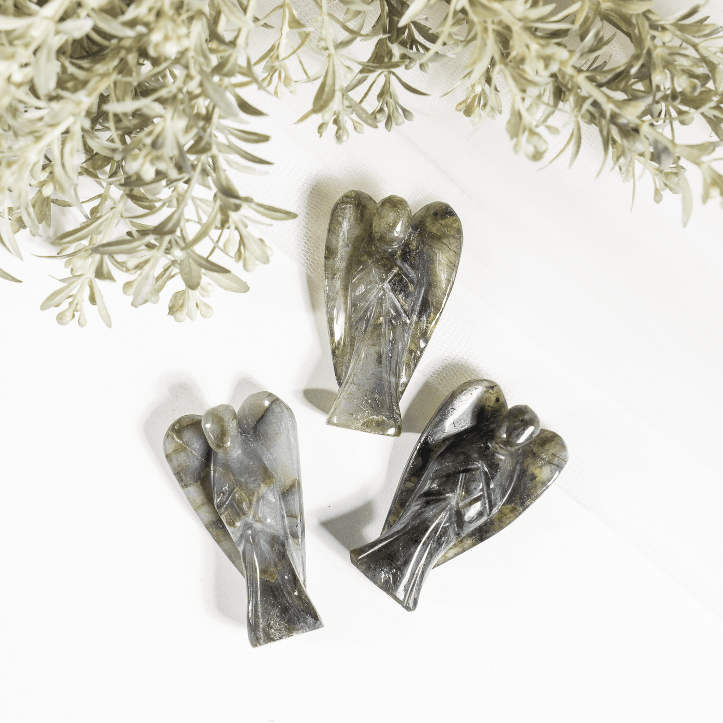 2'' Labradorite Angel, Gemstone Peace Angel